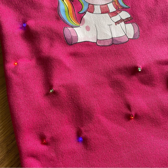 THE UGLY HOLIDAYS 🦄🎄Light Up Unicorn Tunic Sweatshirt - Picture 3 of 11